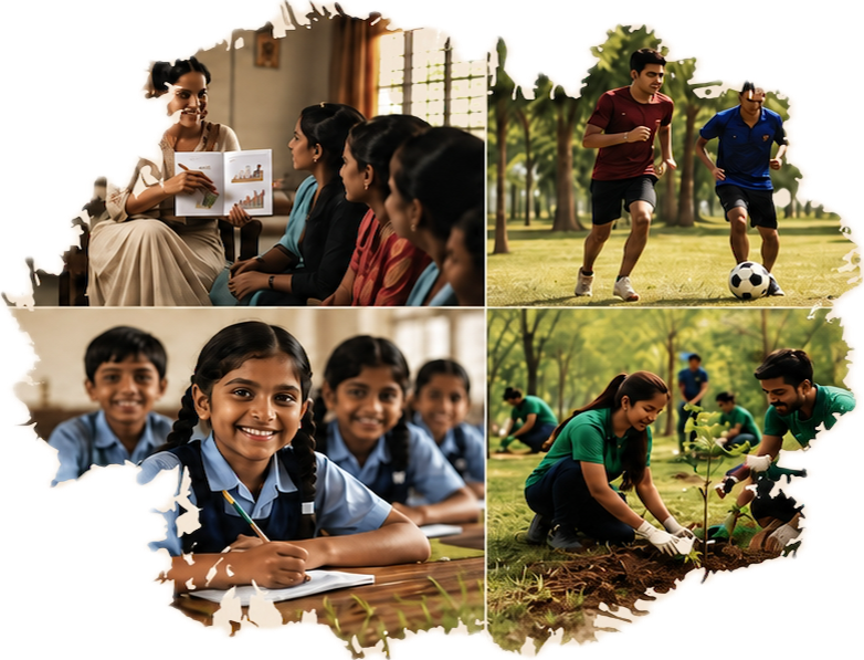Community impact — education, sports, and volunteering